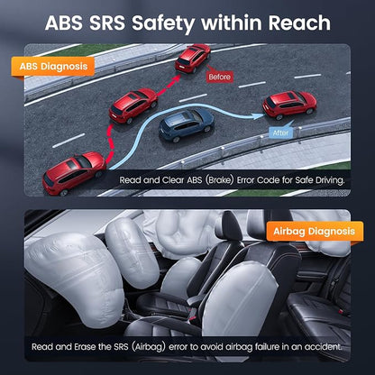 ANCEL AD610 Pro ABS SRS OBD2 Scanner, ABS Bleeding, SAS Calibration, Oil Reset - Image 2