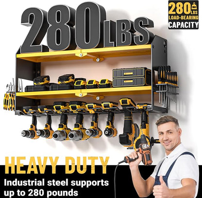 YYR Power Tool Organizer Wall Mount, Cordless Drill and Battery Holder - Image 4