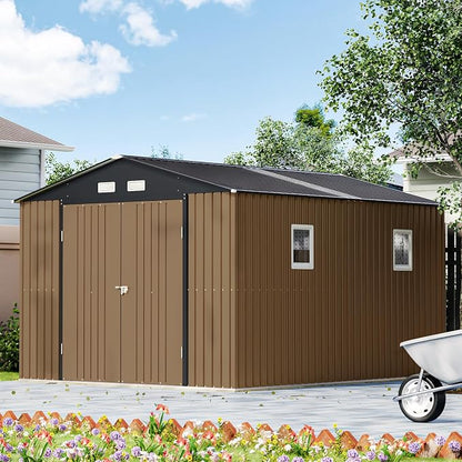 10X12X7.5 FT Outdoor Steel Storage Shed - Image 5