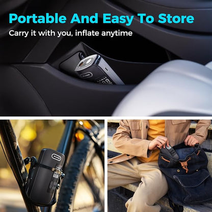 Tire Inflator Portable Air Compressor, 150PSI Rechargeable 2X Faster Cordless - Image 7