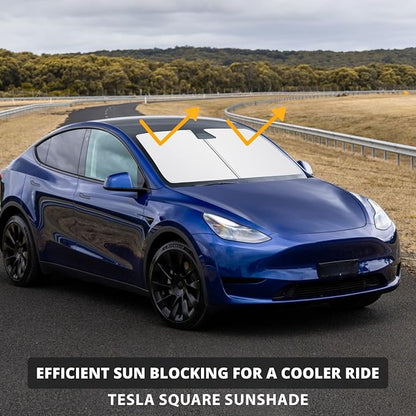 EcoNour Tesla Windshield Sun Shade | Foldable Front Windshield Shade - Image 7