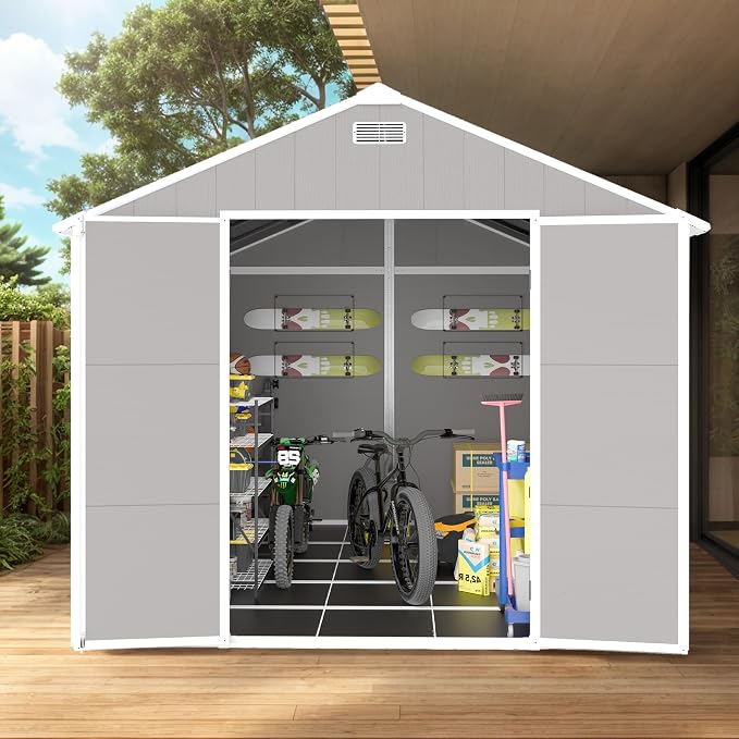8x10 FT Outdoor Storage Resin Shed - Image 8