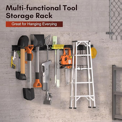 Garage Tool Organizer Wall Mount, Garden Tools Rack Holder, 64 Inch Storage - Image 2