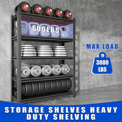 71.2"H Garage Shelving Heavy Duty Rack, 3000 LBS Extra Large Capacity 5 Tier - Image 7