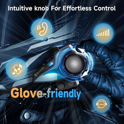 Motorcycle Intercom Headset, Moman H2E Eagle-Like Communication System - Image 7