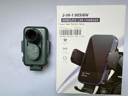 Wireless Car Charger, 【7 Colored LED Backlit】 15W Auto Clamping Phone Mount - Image 8