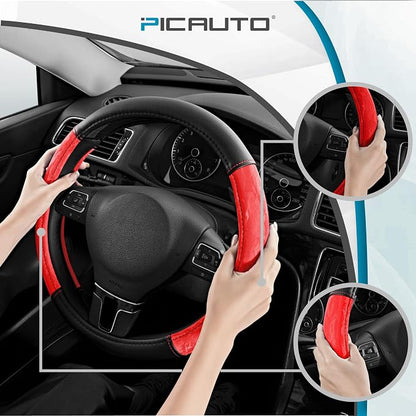 PIC AUTO Steering Wheel Cover, Silk Grain Leather Car Steering Wheel Protector - Image 4