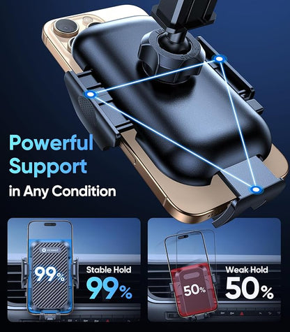 VICSEED Strong Suction Car Phone Holder 3-in-1 Dashboard Windshield Vent - Image 6