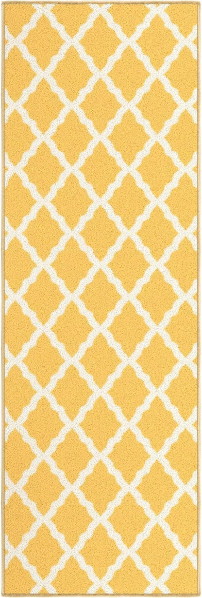 Ottomanson Hallway Runner Rug 20" x 59" Non Slip Trellis Area Rugs Easy to - Image 6