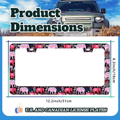 Tribal Elephant License Plate Frame Beautiful Animal License Plate Holder - Image 3