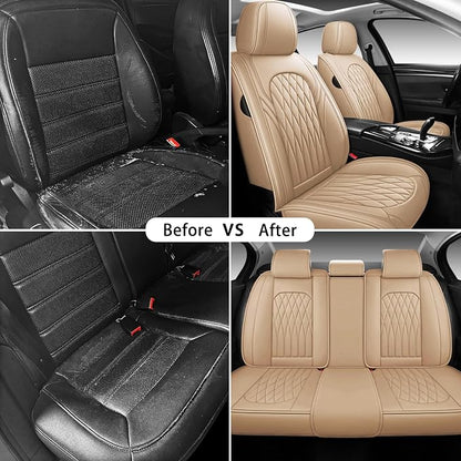 WELLDO Car Seat Covers Full Set, Leather Seat Covers - Image 6