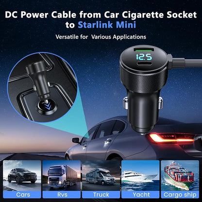 3-in-1 Starlink Mini Cable, Car Charger - Image 3