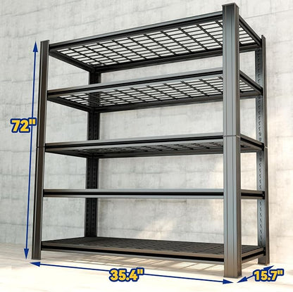 Garage Shelving, Heavy Duty 5-Tier Wire Shelving Unit - Image 3