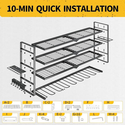 SOYEEZE Power Tool Organizer, Drill Holder Wall Mount, 4 Layers Tool Storage - Image 5