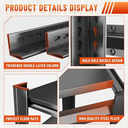 Heavy Duty 5-Tier Shelving Unit 2500LBS Capacity - Image 4