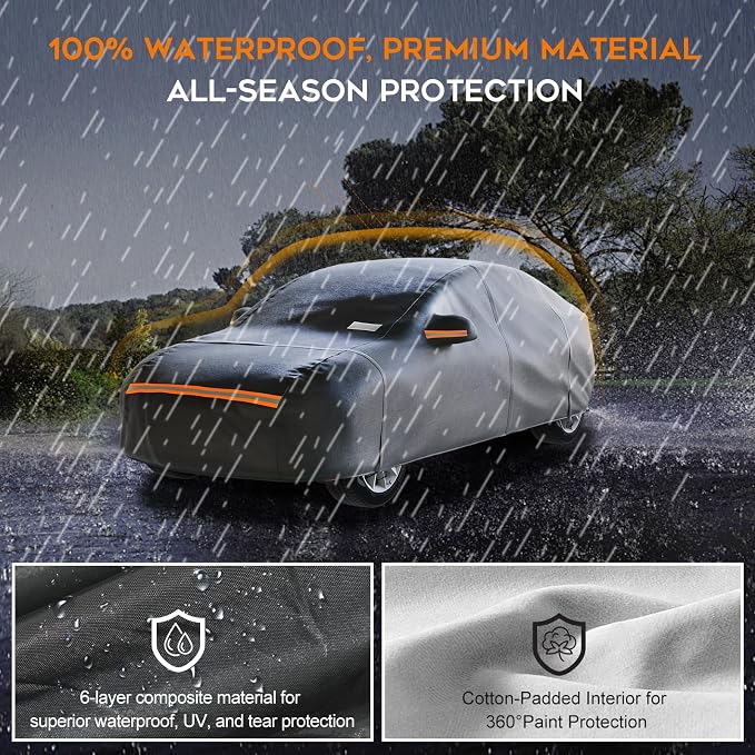 Sedan Car Cover Waterproof All Weather - Image 3