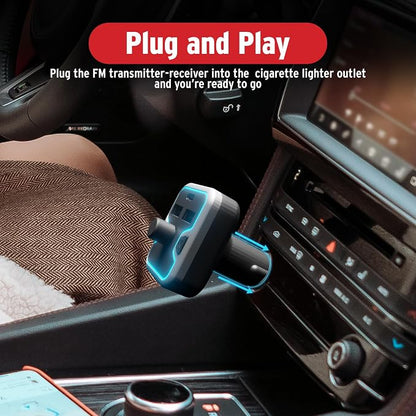Car and Driver Bluetooth 5.0 FM Transmitter Charger, Dual USB-A and USB-C - Image 6