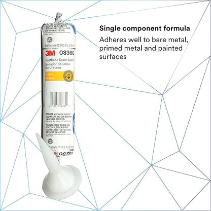 3M Urethane Seam Sealer, High Solids, Permanently Flexible, 310 mL/10.5 fl oz - Image 2