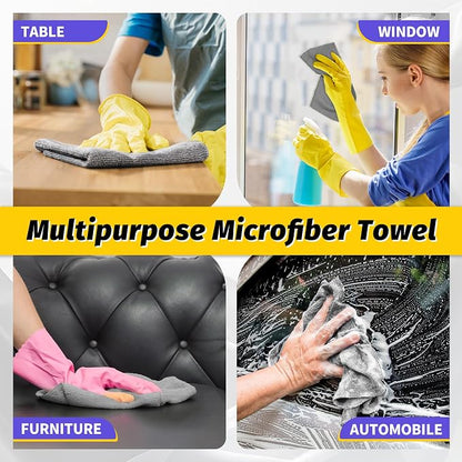 HOMERHYME Microfiber Cleaning Cloth, 150 Pack Grey Cleaning Rags, Bulk - Image 7