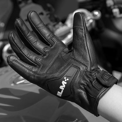 ILM Goatskin Leather Motorcycle Motorbike Powersports Racing Gloves Touchscreen - Image 8