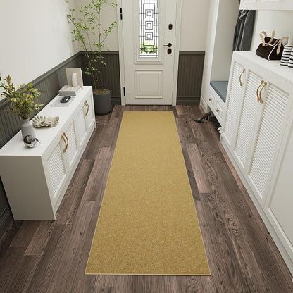 Ottomanson Hallway Runner Rug 2'7" x 9'10" Non Slip Solid Area Rugs Easy to - Image 10