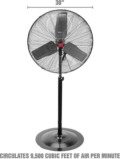 OEMTOOLS OEM24885 30" Oscillating Pedestal Fan, Adjustable Height - Image 2