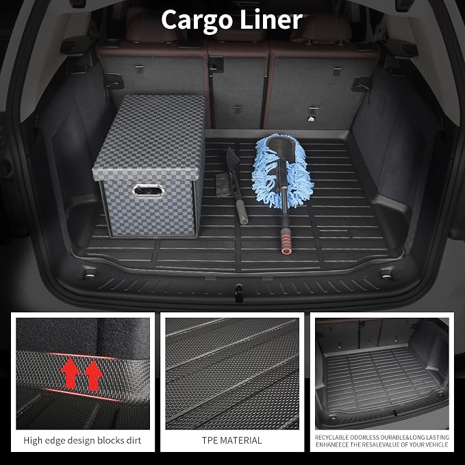 Wayhigh-All Weather Floor Mats and Cargo Mat Set Fit - Image 7