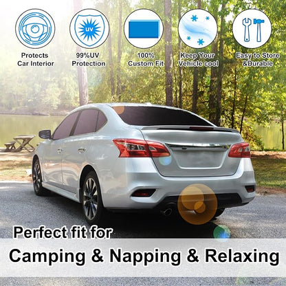 TINGLU Window Shades for Nissan Sentra 2014 2015 2016 2017 2018 2019 - Image 6