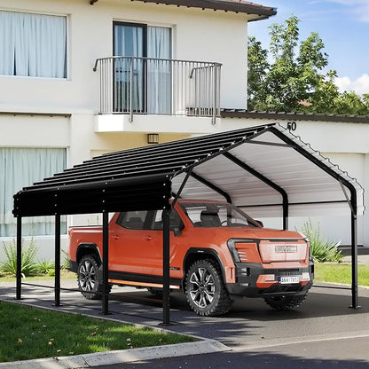 Walsunny Metal Carport 12x15 FT Heavy Duty Carport Canopy by Walsunny