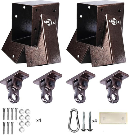 Heavy Duty Swing Sets Brackets Including 2 A-Frame Swing Set Brackets and 4 by ABUSA