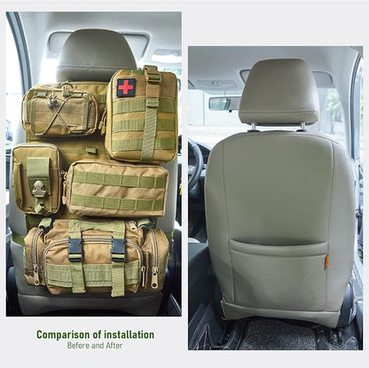 Universal Tactical Seat ​Back Organizer Vehicle Molle Panel Organizer Storage - Image 4