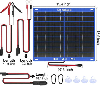OYMSAE 30W 12V Solar Panel Battery Charger Portable Waterproof Power Trickle - Image 2