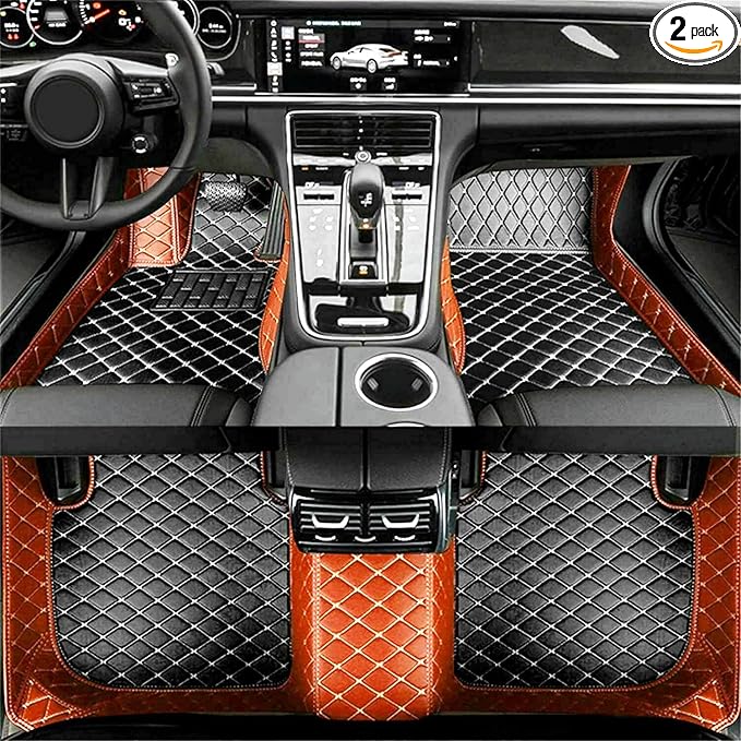 Custom All-Weather Protection Luxury Leather Floor Mats by JTXWANG