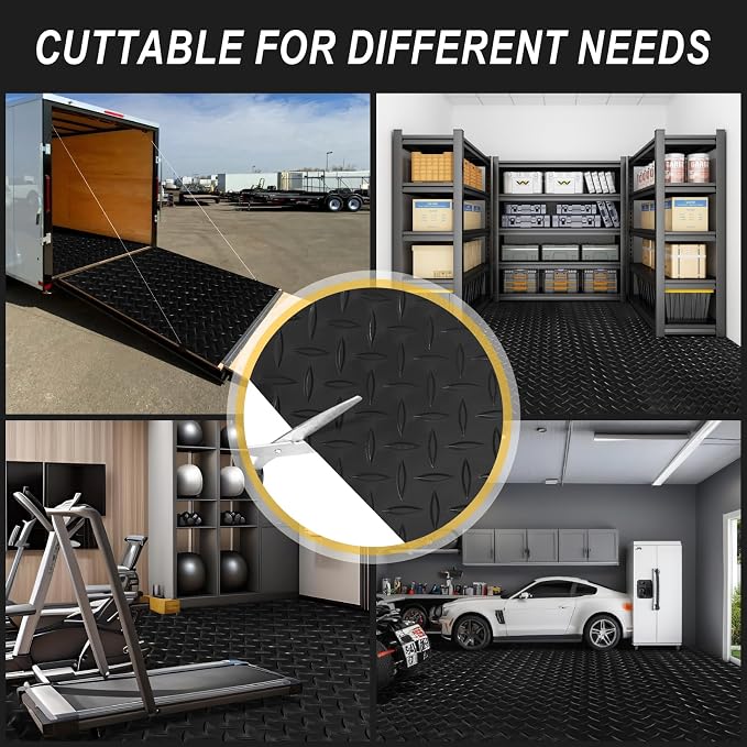 4x6 FT Garage Floor Mat, 2 Rolls 2.8mm Thickened Flooring Roll 48 sqft Diamond - Image 7