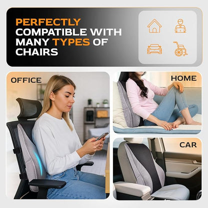 Extra Dense Lumbar Pillow with Double Adjustable Straps - Image 8