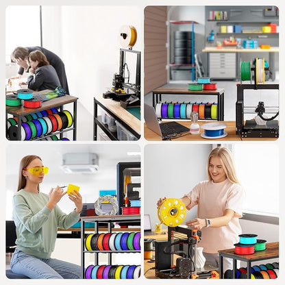 3D Printer Filament Cart, 2 Rows Filament Storage Rack Shelf - Image 7