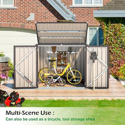 AECOJOY Outdoor Trash Can Storage Shed, 46 Cu.Ft Outside Garbage Can Storage - Image 6