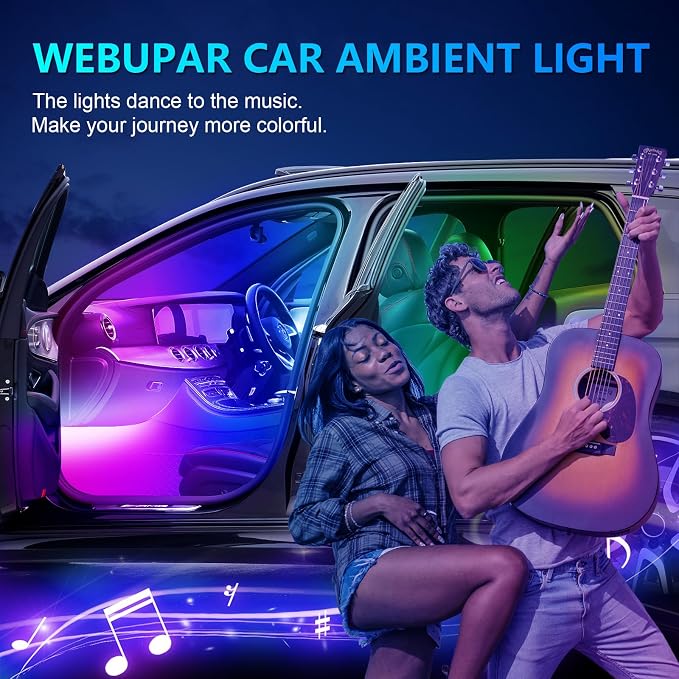 WEBUPAR Dreamcolor 6 in 1 Car LED Strip Lights - Image 6