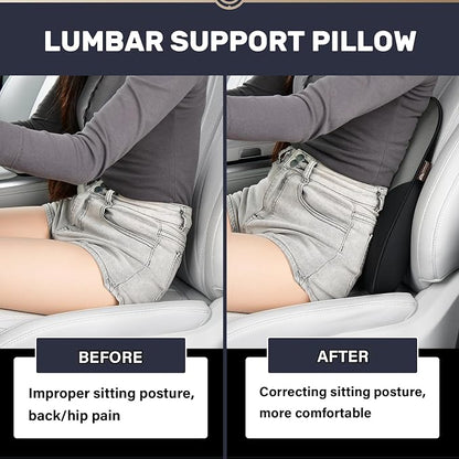 Coverado Lumbar Support Pillow for Car, Ergonomic Memory Foam Back Pillow for - Image 3