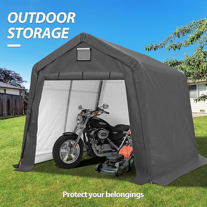 10' x 10' Outdoor Storage Shelter Shed, Portable Storage Shed Heavy Duty - Image 7