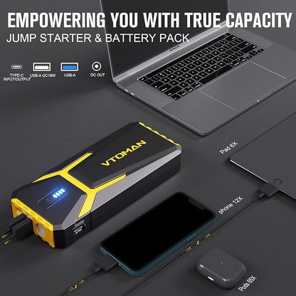 VTOMAN V10 Pro 4500A Jump Starter, Portable Car Starter 12V Lithium Jump Box - Image 3