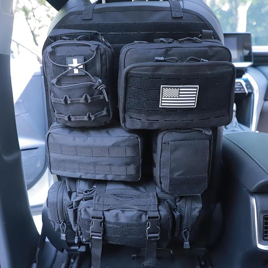 Universal Tactical Seat ​Back Organizer Vehicle Molle Panel Organizer Storage by Jimikay