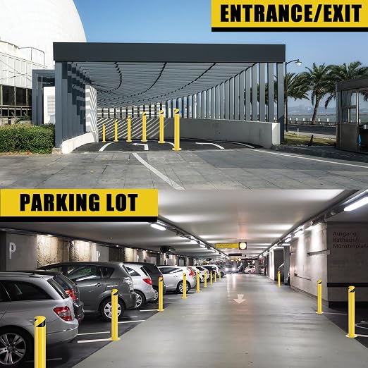 Safety Bollard Post, 36 Inch Height Steel Bollards, 4.5 Inch Diameter Parking - Image 6