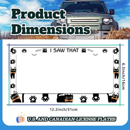 Cat License Plate Frame I Saw That Cat License Plate Holder Paw Animal - Image 3