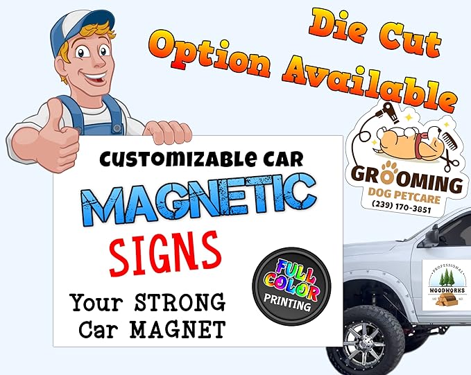 Die Cut Custom Car Magnet Sign | Personalized Logo - Image 4