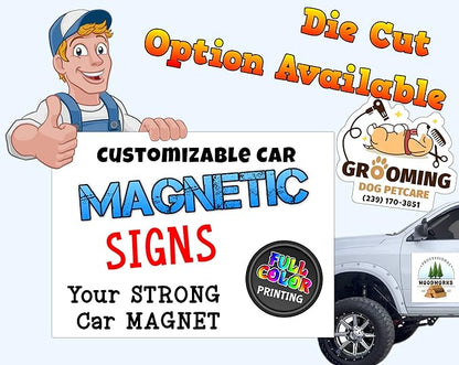 Die Cut Custom Car Magnet Sign | Personalized Logo - Image 4
