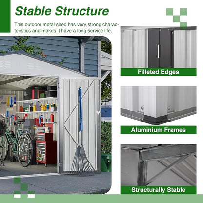 10X8 FT Outdoor Tool Storage Shed - Image 5