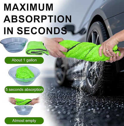 2 Pack XL Car Drying Towel – 1300GSM Ultra Absorbent Microfiber, Twisted Loop - Image 6