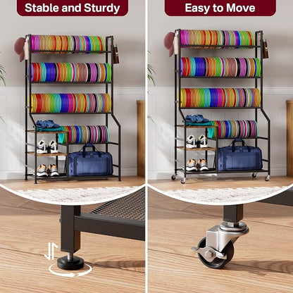 Portin 5 Tier Disc Golf Storage Rack, Disc Station Organizer - Image 5