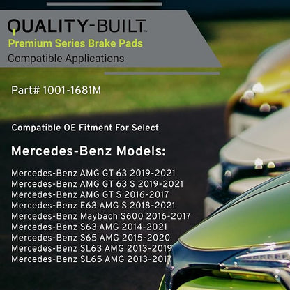 Premium Semi-Metallic Rear Brake Pads Compatible - Image 3